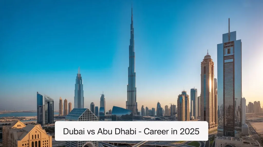 Dubai vs Abu Dhabi salary and job market graph