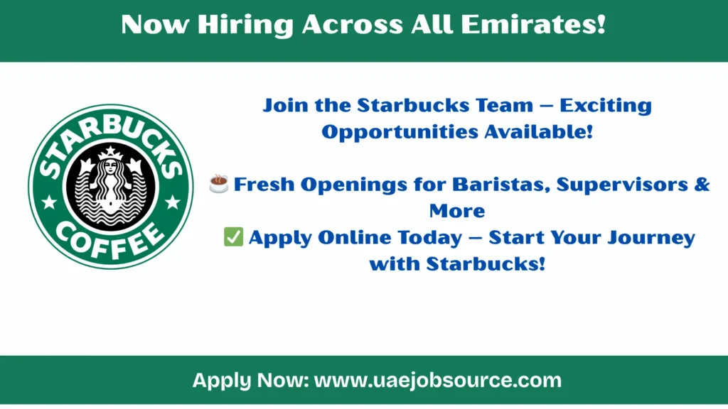 Starbucks Careers in UAE – Barista working in a Dubai coffee shop